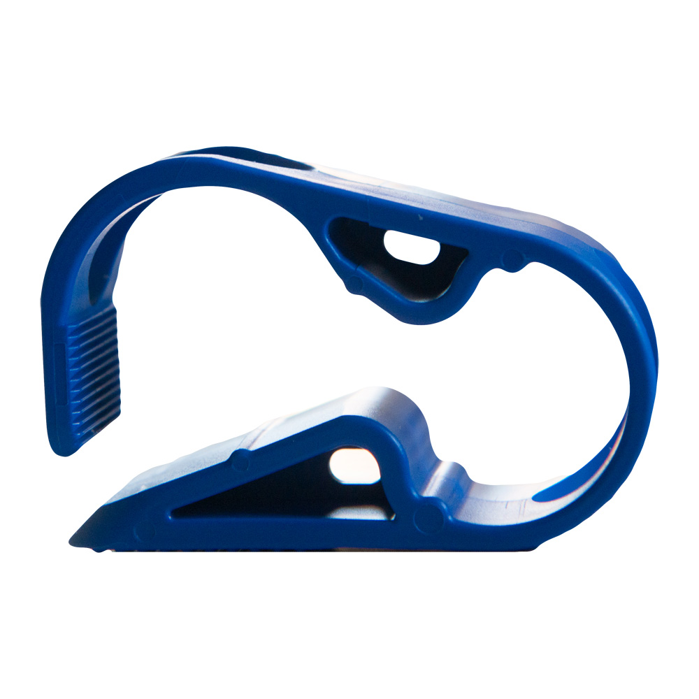 Blue 1 Position Acetal Tubing Clamp for Tubing up to 0.25" OD